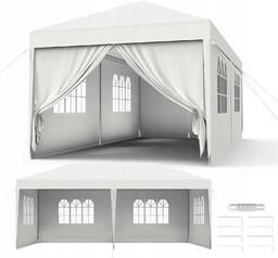 Pawilon Namiot Ogrodowy Handlowy Cateringowy Wodoodporny Okna 3X6m