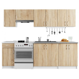 Elior Komplet mebli kuchennych 240 cm dąb sonoma