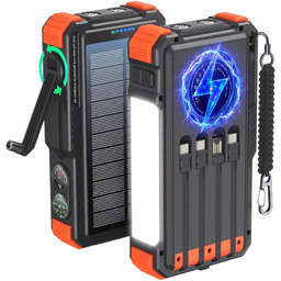 Powerbank solarny EXTRALINK 20000mAh, 20W, dynamo, indukcja, lampa,