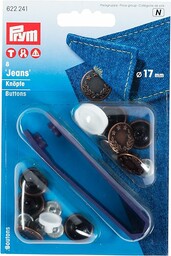Prym Jeans Laurowy Wieniec Guziki 8-Czesciowy, Rozmiar 17