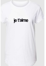T-shirt z nadrukiem z napisem model ‘WOOP’
