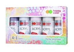 Zestaw farb akrylowych 5 x 60 ml mat/pastel