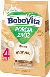 BoboVita Porcja Zbóż Kaszka manna, mleczna, bez dodatku