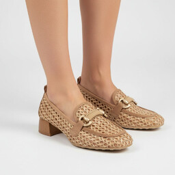Hispanitas Półbuty damskie, ze skóry naturalnej ażurowa cholewka