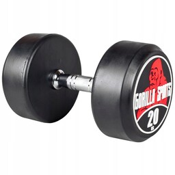 Hantle powlekane/gumowane stałe Gorilla Sports 1x 20 kg