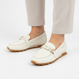 Hispanitas Półbuty damskie, ze skóry naturalnej z wsuwanym