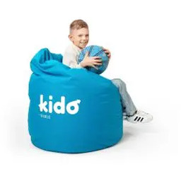 Diablo Chairs KIDO Tkanina Niebieski Pufa dla dzieci
