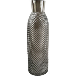 Designerskie szklane wazony, 50 cm przydymiony szary