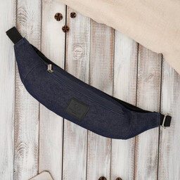 Nerka męska saszetka na pas jeansowa granatowa Paolo