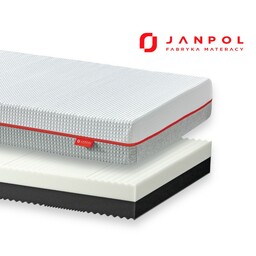 JANPOL GEMINI materac piankowy, Rozmiar - 200x200, Pokrowiec