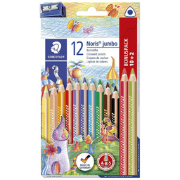 Kredki Triplus jumbo 10 + 2 kolory Staedtler