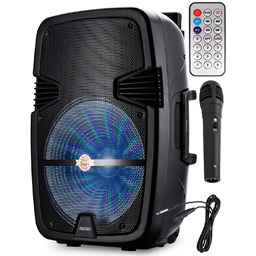 Mocna Kolumna Estradowa Przenośna Karaoke 1000W 15" Bluetooth