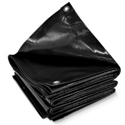 CZARNA PLANDEKA 2x3 M 650G/M2 PRZEMYSŁOWA OCHRONNA