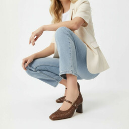 Hispanitas Czółenka damskie, z łączonych materiałów z ażurową