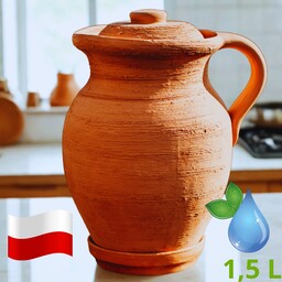 Dzbanek gliniany do wody 1,5 L| Filtr bez
