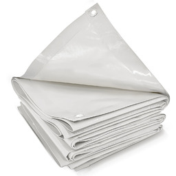 BIAŁA PLANDEKA 2x3 M 650G/M2 PRZEMYSŁOWA OCHRONNA