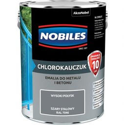 Nobiles Emalia Chlorokauczuk Szary Stalowy RAL 7046 5L