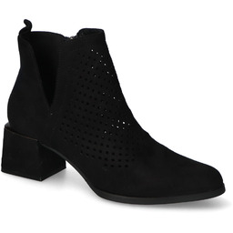 Botki Vices 24-12356-38 Czarne zamsz