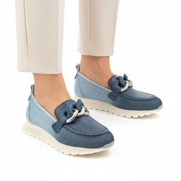 Hispanitas Półbuty damskie, ze skóry naturalnej z tekstylnymi