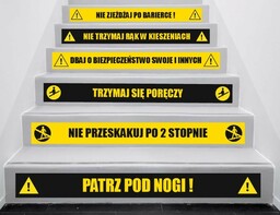 Naklejki na schody: Zasady zachowania na schodach
