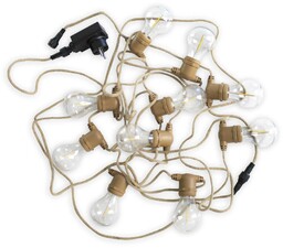 Łańcuch świetlny LED Newgarden Allegra z kablem jutowym