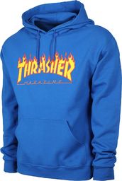 bluza męska THRASHER FLAME LOGO HOODIE Royal Blue