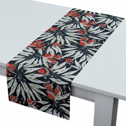 Bieżnik prostokątny, kwiaty na granatowym tle, 40 x