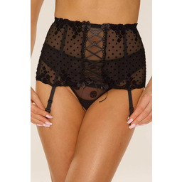 Pas do pończoch z koronki i tiulu elegancki