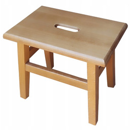 Taboret bukowy Ryczka Stołek Niski drewno
