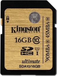 Kingston Karta pamięci SDHC 16GB Class 10 (SDA10/16GB)
