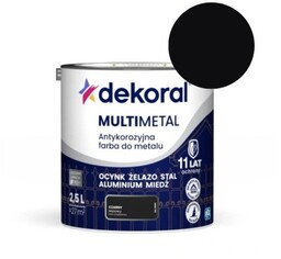 DEKORAL Farba antykorozyjna MULTIMETAL czarny 2,5L