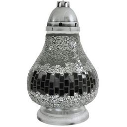 Znicz Witraż Karafa 36 cm srebrny Ilumini