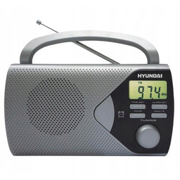 Małe Radio Przenośne Hyundai Zegar Budzik Aux sieciowo/bateryjne