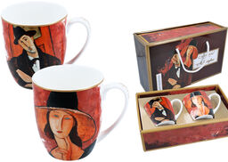 KUBKI PORCELANOWE CARMANI - MODIGLIANI Kobieta i Mężczyzna
