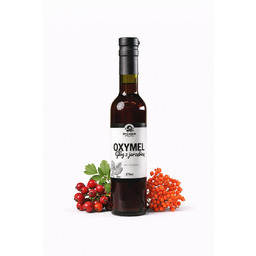 Naturalny Oxymel Głóg z Jarzębiną 375ml Miód Ocet