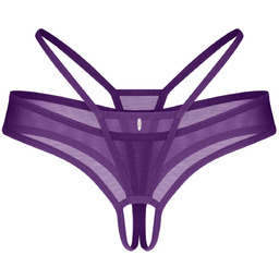 Stringi otwarte fioletowe Vibres 2XL/3XL Obsessive