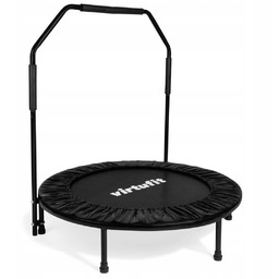VIRTUFIT SKŁADANA TRAMPOLINA FITNESS Z UCHWYTEM - CZARNA