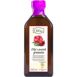 Olej z pestek granatu tłoczony na zimno nieoczysz.