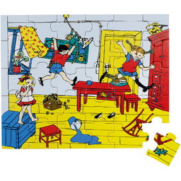 Drewniane Puzzle Pippi Langstrumpf 30 Szt. Edukacyjna Zabawka