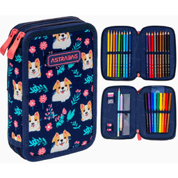 Piórnik szkolny Astrabag Dear Puppy AC21 2-komorowy