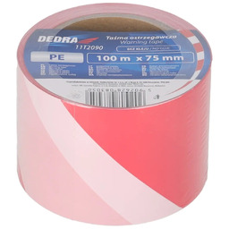 DEDRA 11T2091 Taśma ostrzegawcza BHP PVC 75mmx500m bez
