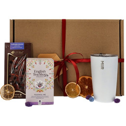 Zestaw prezentowy dla szefa - Biały kubek herbata