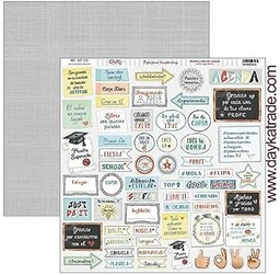 Dayka Trade Papier do scrapbookingu Dayka teksty