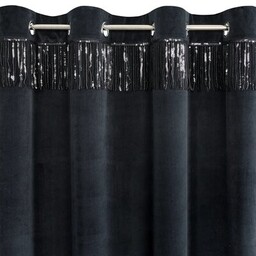 EUROFIRANY Zasłona Jasper 140 x 250 cm Czarny