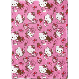 Northwest Hello Kitty jedwabny koc narzuta, 127 cm
