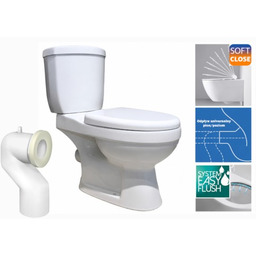 Kompakt WC premium 76,5x39x72 cm montaż pionowy/do podłogi