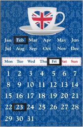 Premier Housewares I Love UK kalendarz magnetyczny