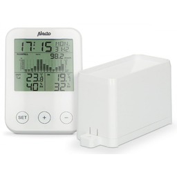 Alecto WS-1200 Stacja pogody z bezprzewodowym deszczomierzem, biała