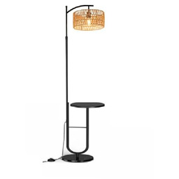 LuminexDesigns Vintage rattanowa lampa podłogowa do salonu -