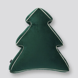 Poduszka Choinka 40x41 cm, butelkowa zieleń, 40x41x8cm, Velvet